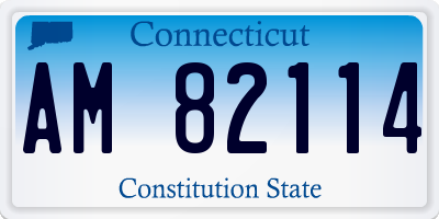 CT license plate AM82114