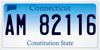 CT license plate AM82116