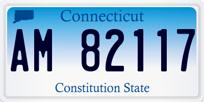 CT license plate AM82117