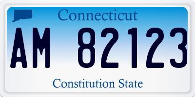 CT license plate AM82123