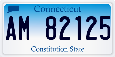 CT license plate AM82125