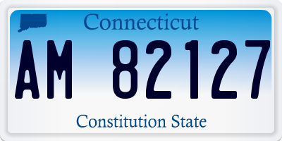 CT license plate AM82127