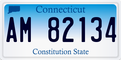 CT license plate AM82134
