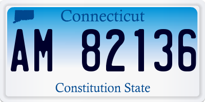 CT license plate AM82136