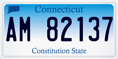 CT license plate AM82137