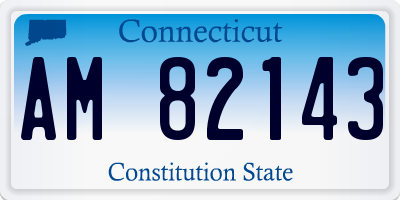CT license plate AM82143