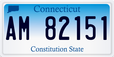 CT license plate AM82151