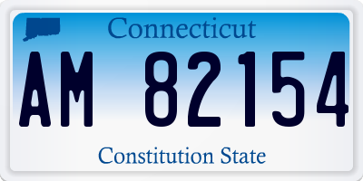 CT license plate AM82154