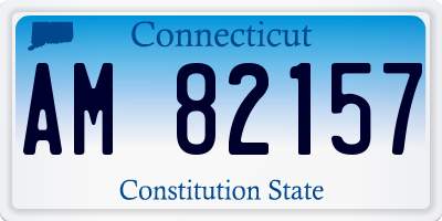 CT license plate AM82157