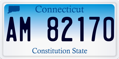 CT license plate AM82170