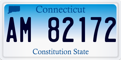 CT license plate AM82172