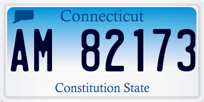CT license plate AM82173