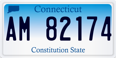 CT license plate AM82174