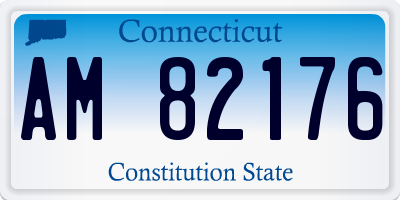 CT license plate AM82176