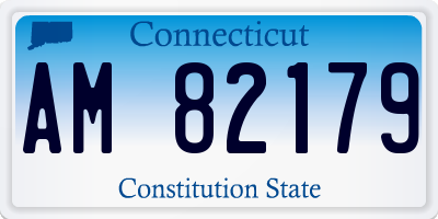 CT license plate AM82179