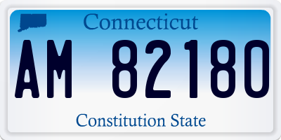 CT license plate AM82180