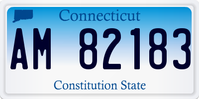 CT license plate AM82183