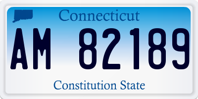 CT license plate AM82189
