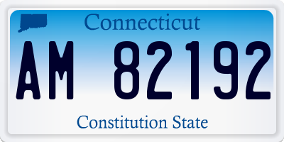 CT license plate AM82192