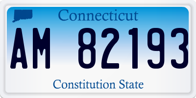 CT license plate AM82193