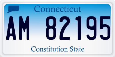 CT license plate AM82195