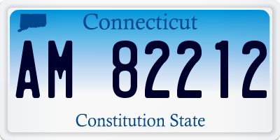 CT license plate AM82212
