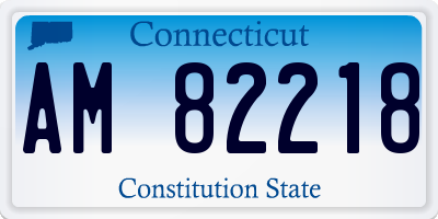 CT license plate AM82218