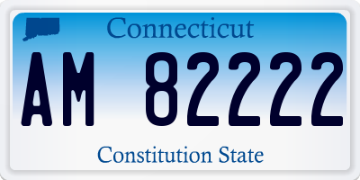 CT license plate AM82222