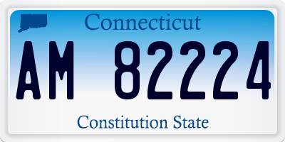 CT license plate AM82224