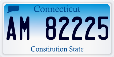 CT license plate AM82225