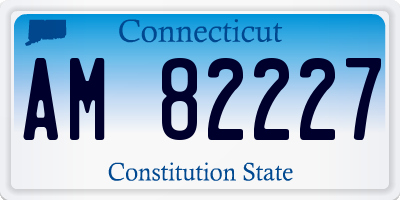 CT license plate AM82227