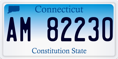 CT license plate AM82230
