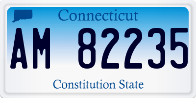 CT license plate AM82235