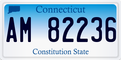 CT license plate AM82236