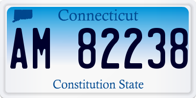 CT license plate AM82238