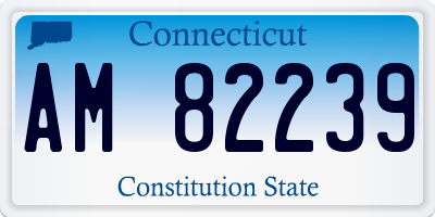 CT license plate AM82239