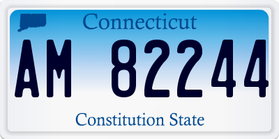 CT license plate AM82244