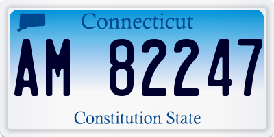 CT license plate AM82247