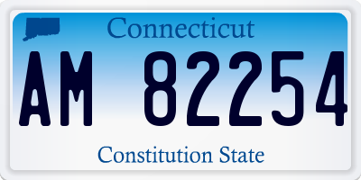 CT license plate AM82254