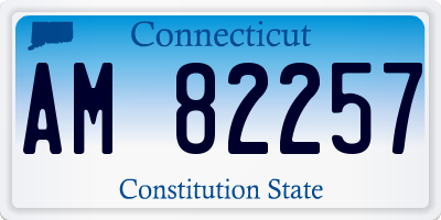 CT license plate AM82257