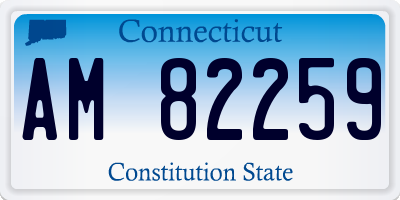 CT license plate AM82259