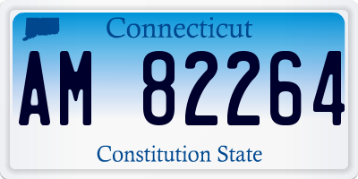 CT license plate AM82264