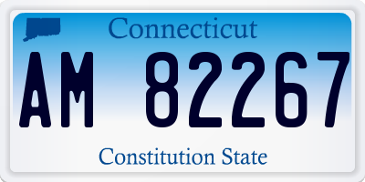 CT license plate AM82267
