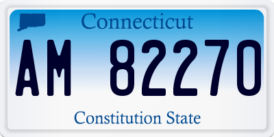 CT license plate AM82270