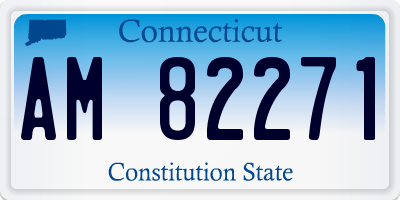 CT license plate AM82271