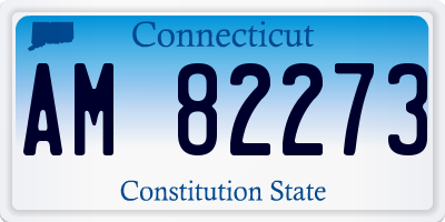 CT license plate AM82273