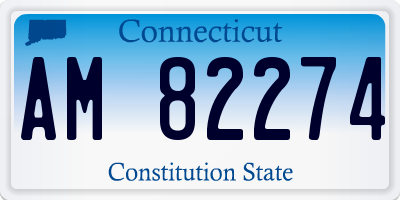 CT license plate AM82274