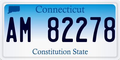 CT license plate AM82278