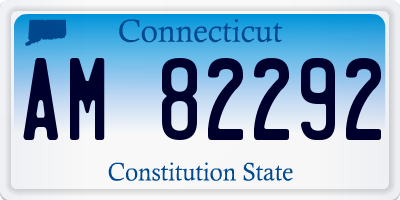 CT license plate AM82292
