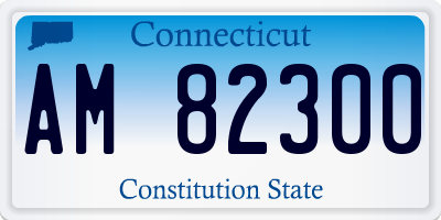 CT license plate AM82300